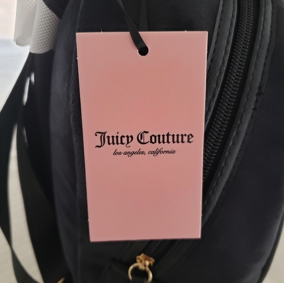 Juicy Couture Velour Black Liquorice Big Spender Mini Backpack NWT - Picture 12 of 16
